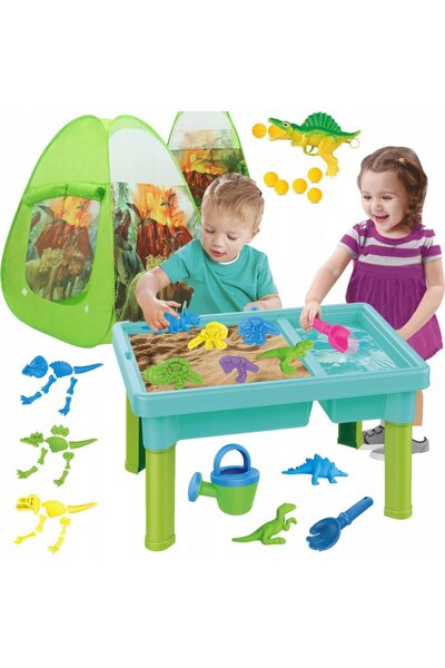 Matadi Set de joaca 3in1 pentru plaja si gradina cu cort Dino,41 accesorii in...