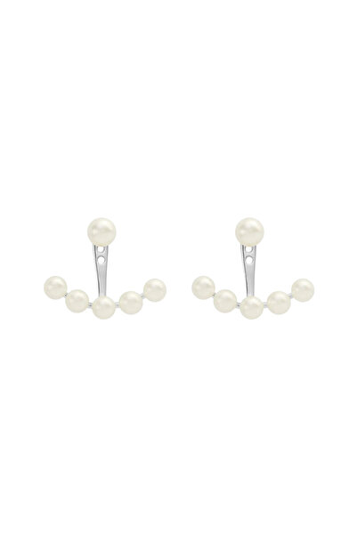 Lisa&Co. Cercei Argint Pearl Swing Argint placat cu rodiu / Shellpearls / Alb
