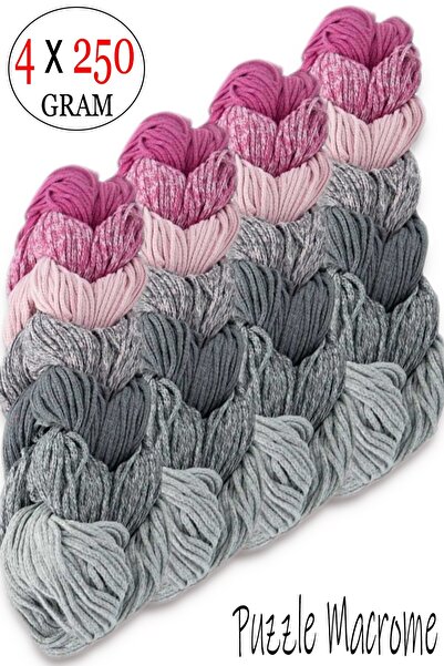 Diva İplik Diva Cotton Makrome Puzzle 017 (Pachet de 4)