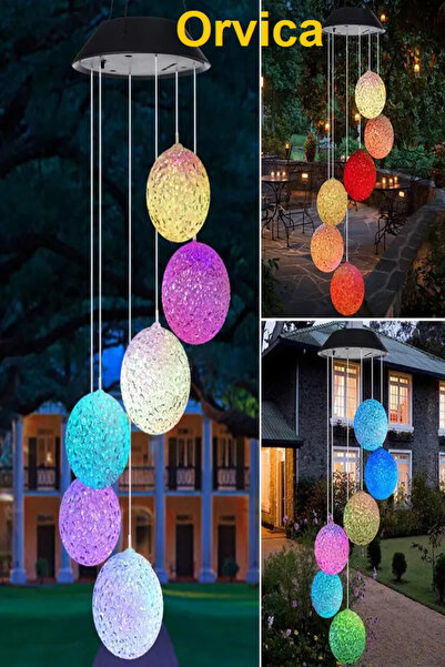 ORVİCA Güneş Enerjili Animasyonlu RGB LED Bahçe Balkon Ağaç Solar Aydınlatma ...