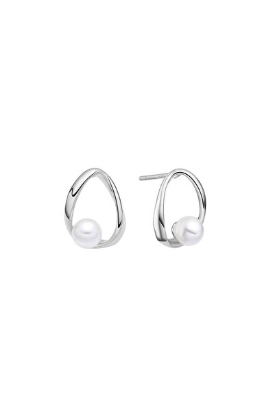 Lisa&Co. Cercei Argint Pearl Shape Argint placat cu rodiu / Shellpearls / Alb
