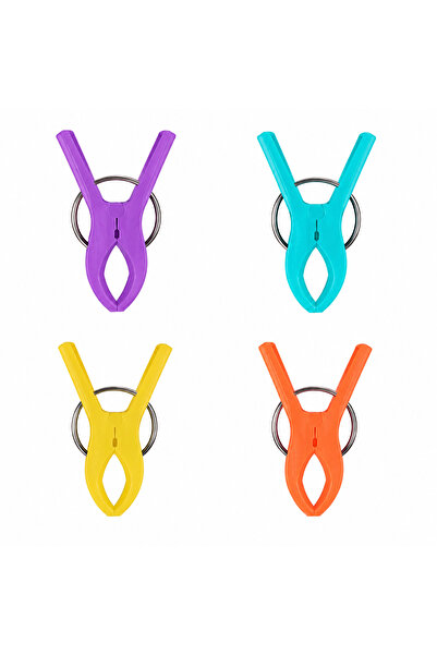 OEM Set of 4 hooks for towel fixation, multicolor set, durable plastic