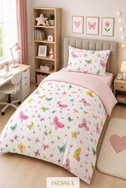 Isessia Dream Wings Single Elastic Sheet Duvet Cover Set |   160 X 220 cm