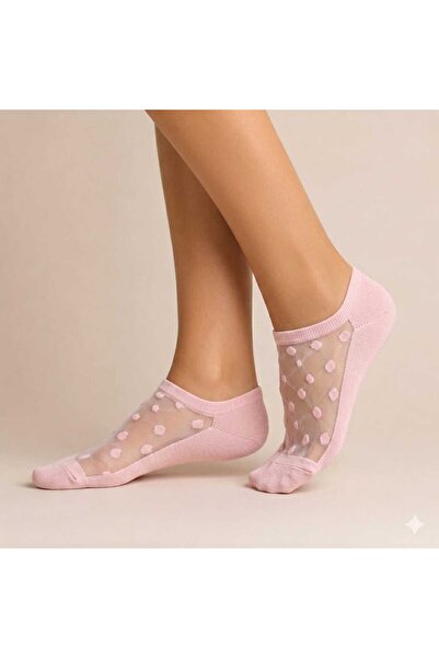 NoNameStore7 Set of 2 pieces, Women's socks, short, with Stretchy tulle, 35-41