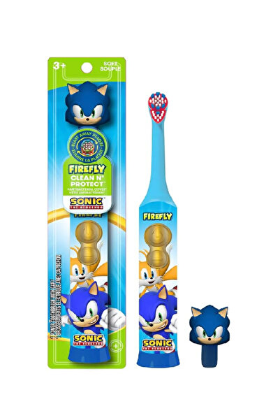 Firefly Sonic the Hedgehog Clean & Protect Toothbrush with 3D Hygienic Cover,...
