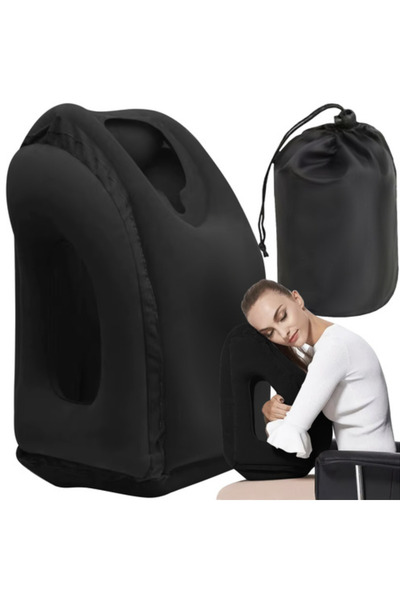 varioshop Inflatable travel pillow VarioShop®, ergonomic, head and shoulder s...