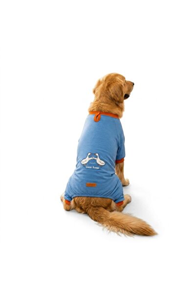 Pawstar Blue Ducks Pajamas for Medium and Large Breed Dogs - Dog Jumpsuit - D...