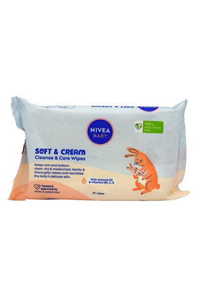 NIVEA Servetele Umede, Baby, 57 buc Soft Cream