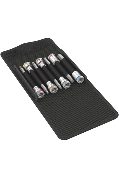 wera 8740 B Hf Emperyal 1 Hex Tip Zyklop Socket Bit Set with 3/8" Socket, wit...