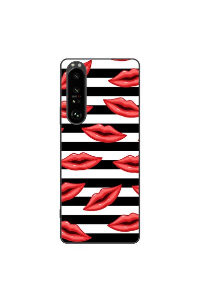 OEM Husa compatibila cu Sony Xperia 1 III Silicon Gel Tpu Model Striped Kisses