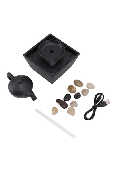 dalimag Ornament fântână Tovbmup, din plastic, cu LED, alimentat prin USB sau...