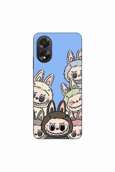 OEM Husa compatibila cu Oppo A18 4G Silicon Gel Tpu Model Labubu Pattern Blue