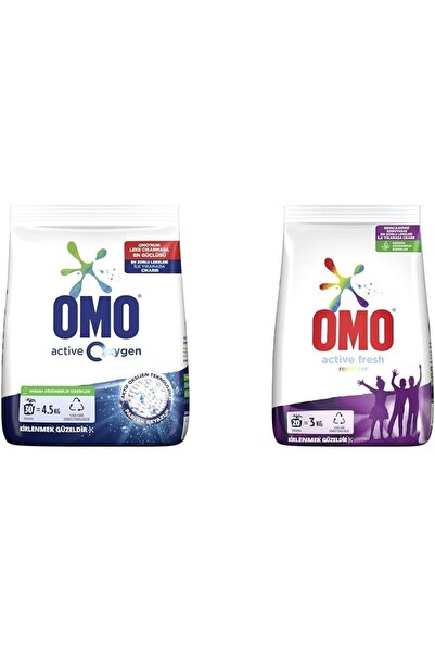 Yıldızan Oxygen Toz Çamaşır Deterjanı Beyazlar için, 4.5 kg (1) Omo Fresh Toz...