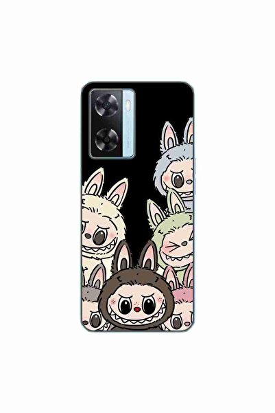 OEM Husa compatibila cu Oppo A57s Silicon Gel Tpu Model Labubu Pattern Black