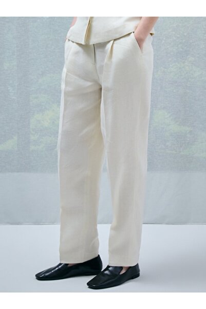 Lufian 121190033 Seam Jogger Pantolon Kadın Pantolon EKRU