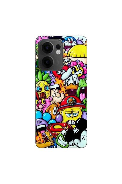 OEM Case compatible with Oppo Reno13 F Silicone Gel Tpu Pattern Pop Art Cartoons