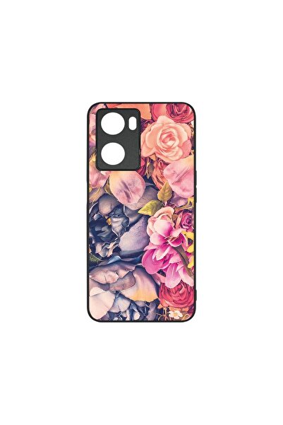 bestcase Тънък стъклен калъф, съвместим с OPPO A57 4G / A57s, Флорален, HD цв...