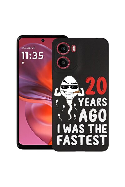 bestcase ¬Æ Husa Slim Silicon pentru Motorola Moto E15, 20 Years ago I Was th...