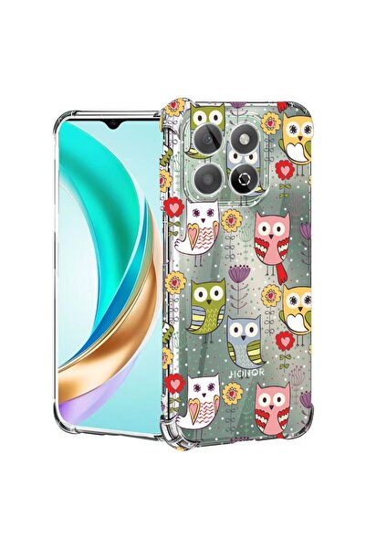 bestcase ¬Æ Husa compatibila Honor X8C, Anti Shock 1.5MM, Owl Pattern, Protec...