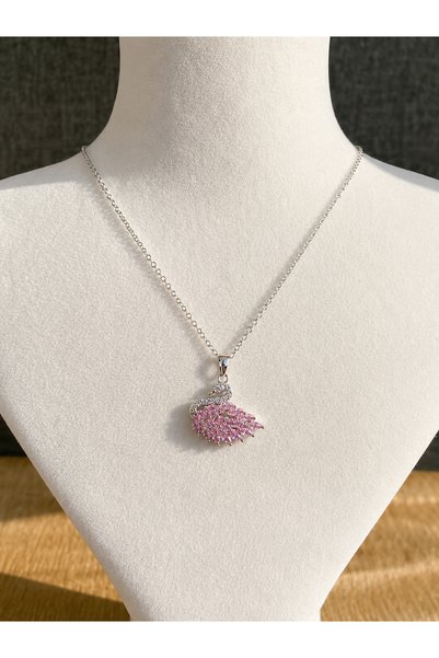 ATALYA ACCESSORY Swan Model Women's Steel Necklace - Does Not Tarnish
