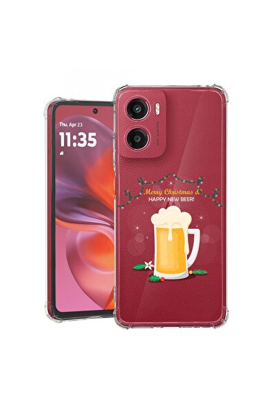 bestcase Θήκη συμβατή με Motorola Moto E15, Αντικραδασμική 1.5MM, Happy New B...