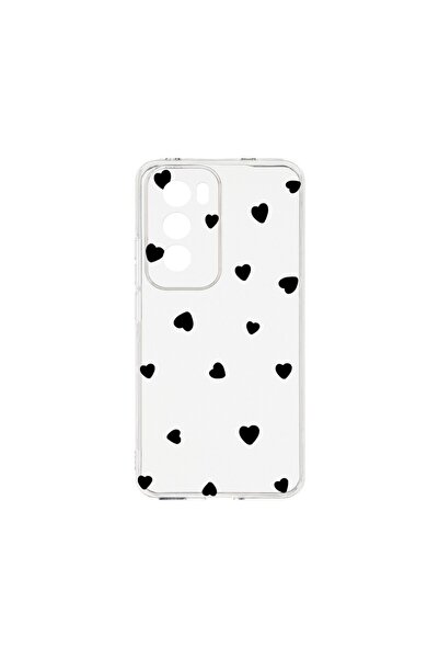 bestcase ¬Æ Husa Clear Silicon 2MM, Compatibila Cu OPPO Reno12 5G, Heart Patt...