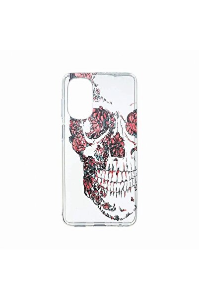 bestcase Θήκη σιλικόνης, Συμβατή με Motorola Moto G62 5G, Σχέδιο κρανίου, Ανθ...
