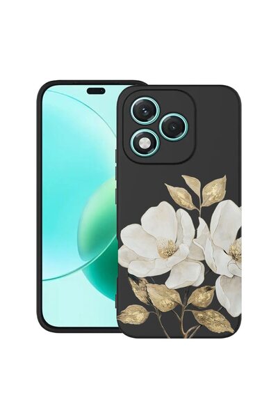 bestcase Θήκη TPU Υπέρλεπτη Συμβατή με Honor 400 Lite, Φλοράλ - Χρυσή Καμέλια...