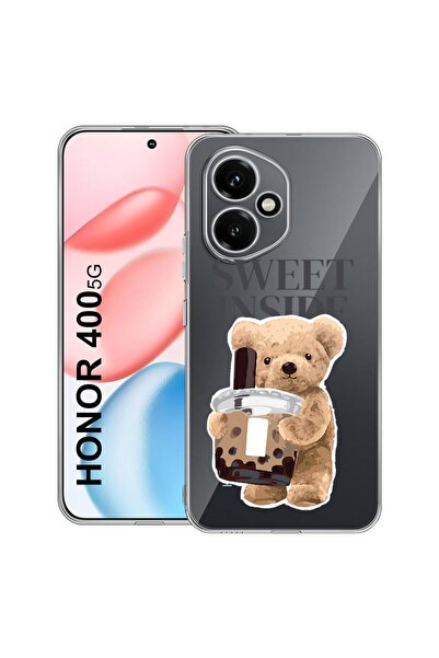 bestcase Прозрачен силиконов калъф за Honor 400, Сладко мече отвътре, 2036423...