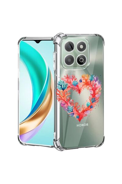 bestcase ¬Æ Husa compatibila Honor X8C, Anti Shock 1.5MM, Coral Heart, Protec...