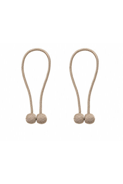 OEM Set de 2 magneți decorativi pentru perdele, Fixare și reținere, Bej