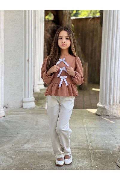 Lucky kidswear Set de sărbătoare pentru fete, cu detalii cu fundiță și buzunare