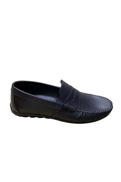 İrfan Yavuz Men's Flat Non-Slip Sole Genuine Leather Ballerinas