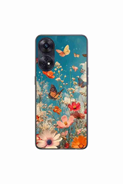 OEM Husa compatibila cu Oppo Reno8 T 4G Silicon Gel Tpu Model Flori si Fluturi