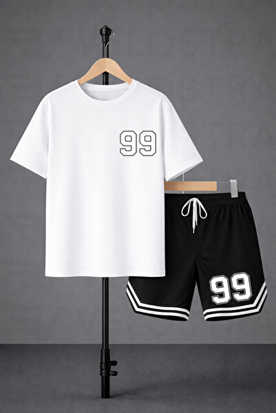 Velostra Unisex 99 Printed Oversize Fit Comfortable Fit T-Shirt and Shorts Set