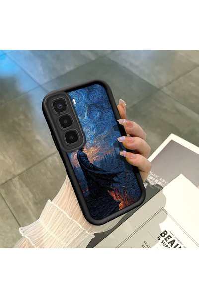 ucuc حافظة سيليكون سوداء متوافقة مع هاتف Infinix Hot 60 Pro Plus، مقاومة للصد...