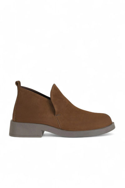 BUENO Brown Light Nubuck Women's Heeled Boots