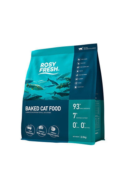ROSY FRESH Baked Cat Food - Grain-Free Chicken & Duck Formula, High Protein C...