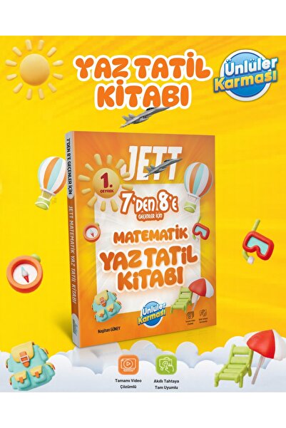 Ünlüler Karması JETT 7'DEN 8'E (TÜRKÇE-MATEMATİK-FEN BİLİMLERİ) YAZ TATİL KİTABI SETİ