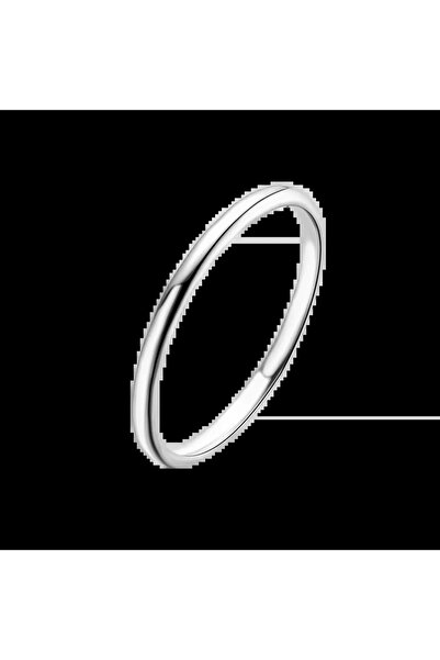 Lisa&Co. Inel Argint Stackable - round 52 mm / Argint placat cu rodiu