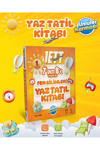 Ünlüler Karması JETT 7'DEN 8'E (TÜRKÇE-MATEMATİK-FEN BİLİMLERİ) YAZ TATİL KİTABI SETİ