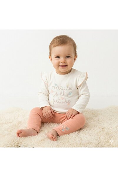 EDM Kidss Baby Girl 100% Cotton Ruffled Nature Embroidered Floral Embroidered...