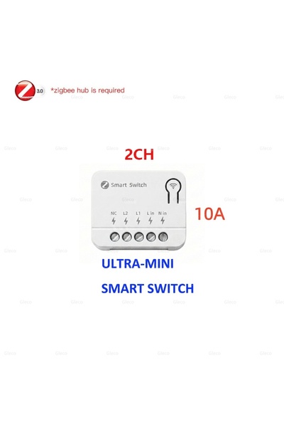 Choice4 1 قطعة مفتاح ذكي صغير DIY ثنائي القناة من النوع 1 بتقنية Zigbee 3.0 ل...