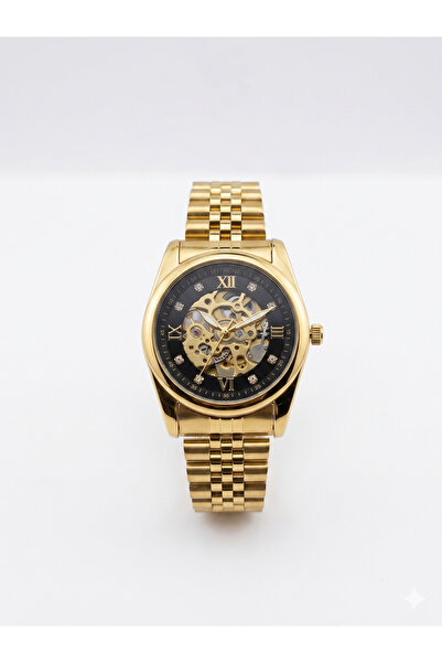 FITRON KVOGUES ROUND WITH DIAMONDS 117211 M BLACK DIAL - MEN'S AUTOMATIC