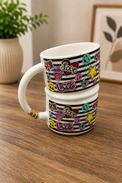RUBİ PORSELEN Special Design Porcelain Mug 400 ml