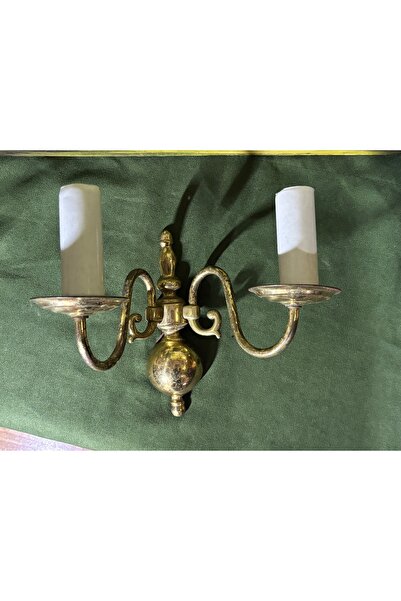 tayfuntufan antika koleksiyon European Brass Sconce - 22 cm 18 cm