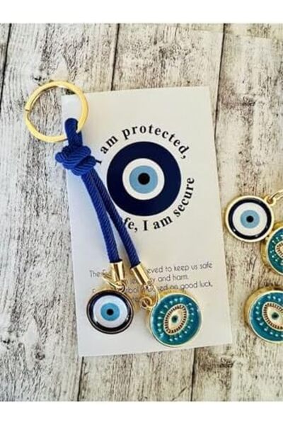 Yıldızan Bgm Shop Simagift Saks Blue Nazarboncuklu Keychain 414149