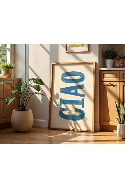 Tuba Decor Tablou dintr-o singură bucată cu ramă din lemn ciao