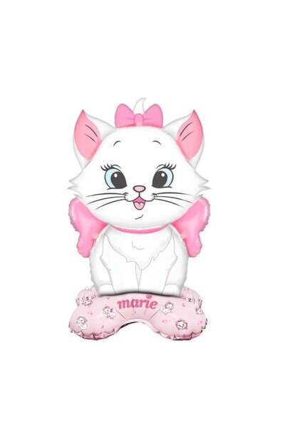 kidspartim Standing white cat foil balloon 55x41 cm