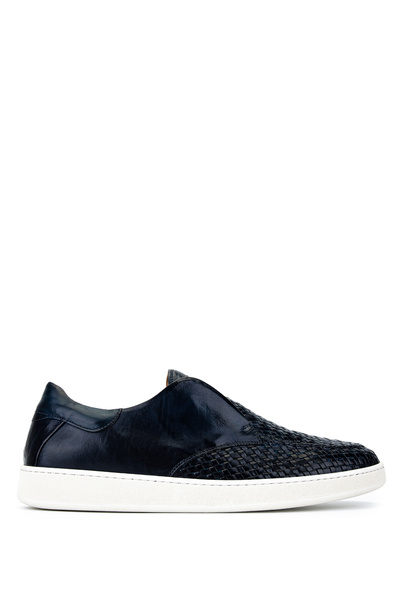 Camerlengo Men's Genuine Leather Blue Casual Shoes